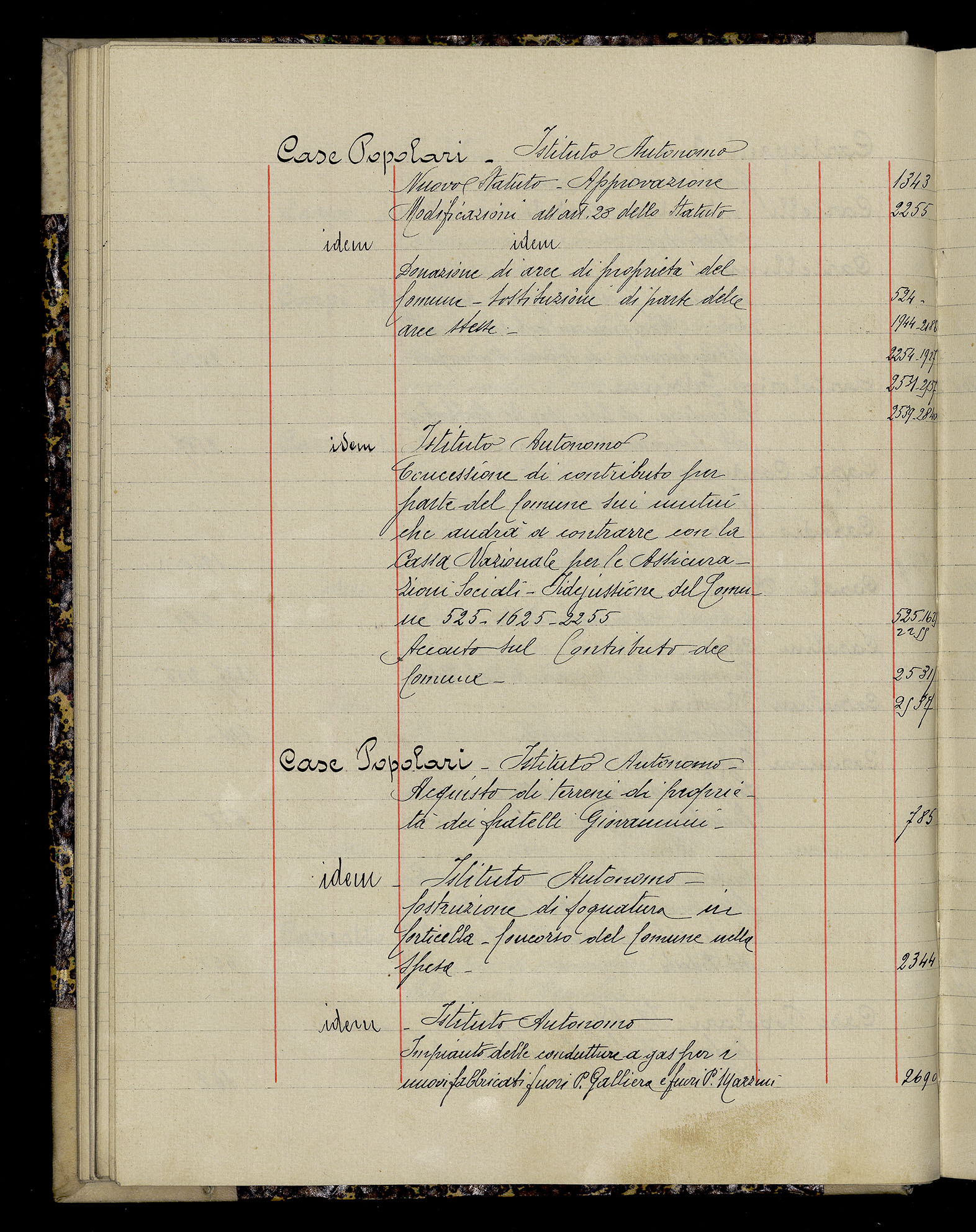 Indice volume 3.1.1927 - 30.3.1927