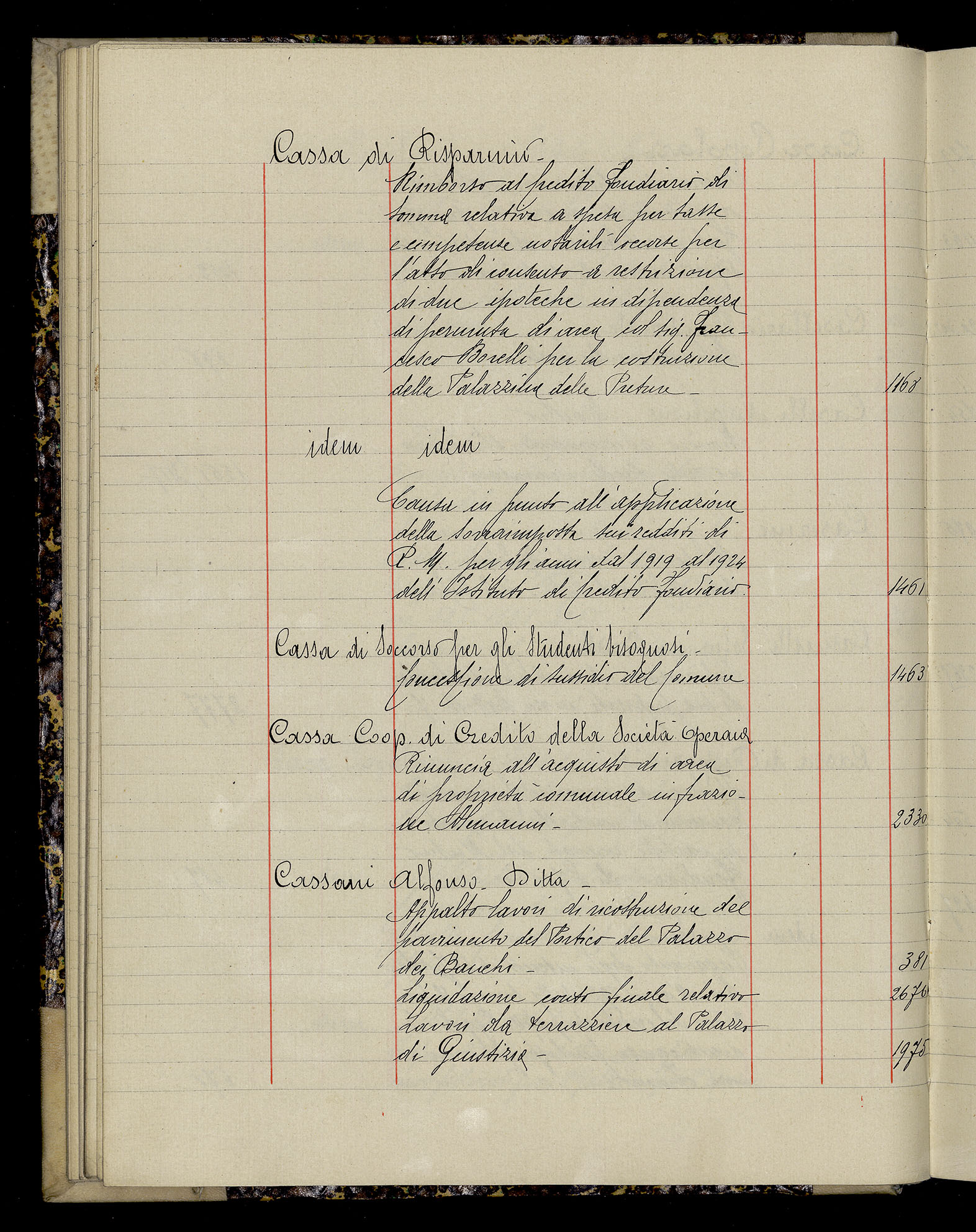 Indice volume 3.1.1927 - 30.3.1927