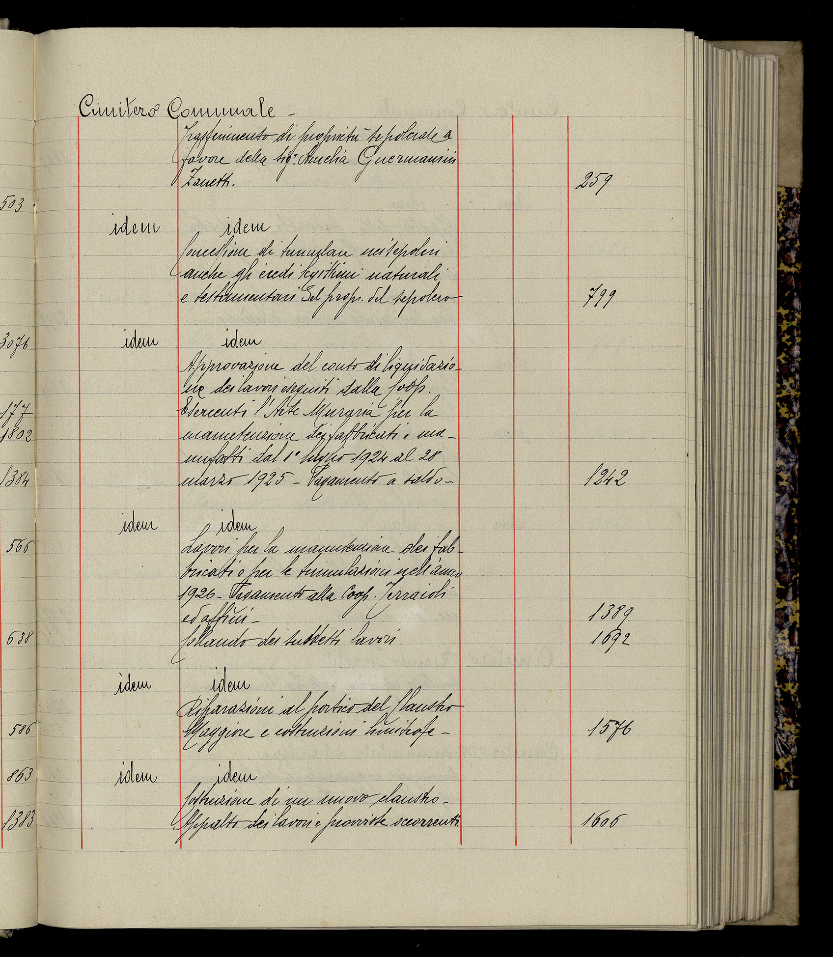 Indice volume 3.1.1927 - 30.3.1927