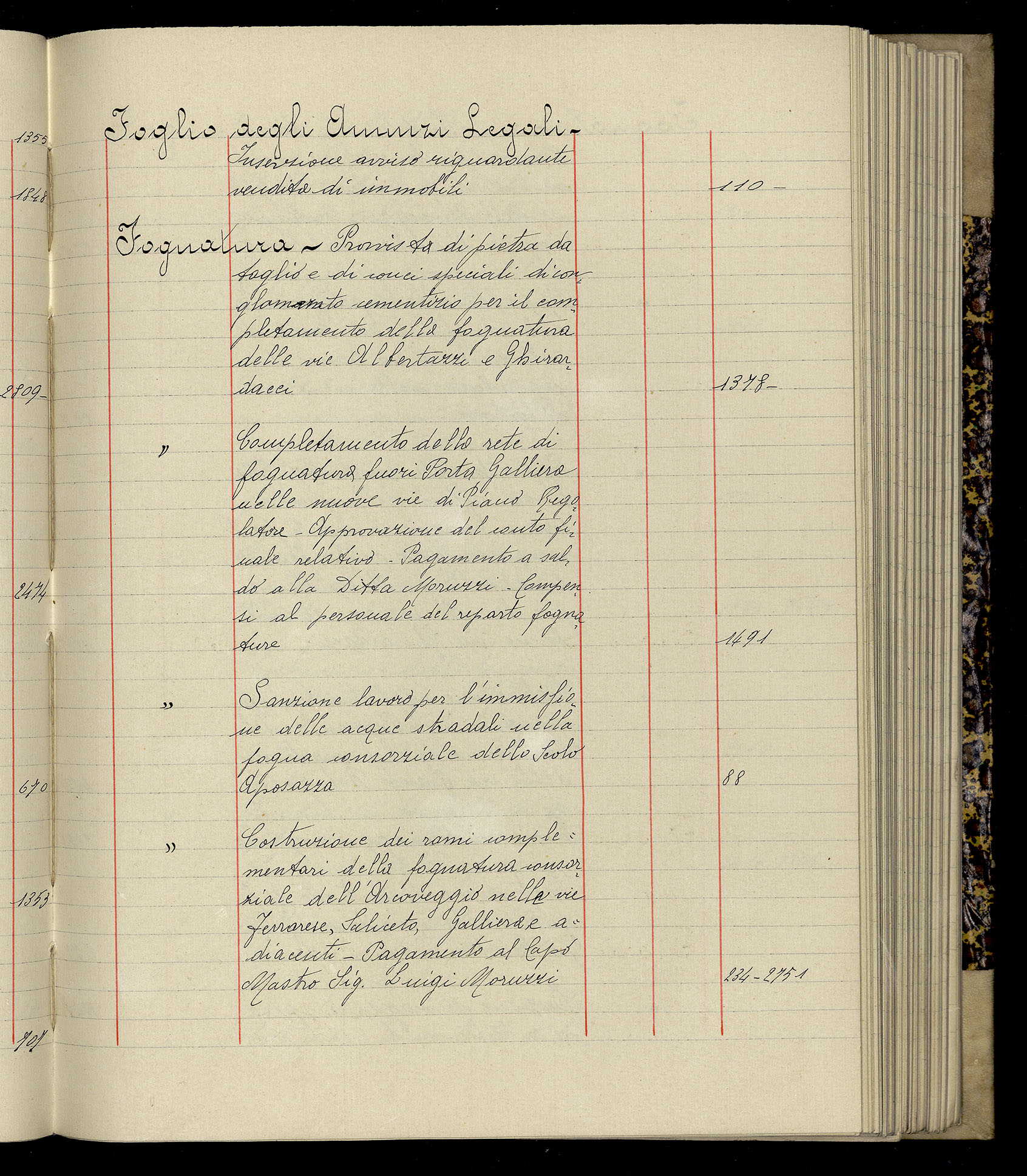 Indice volume 3.1.1927 - 30.3.1927