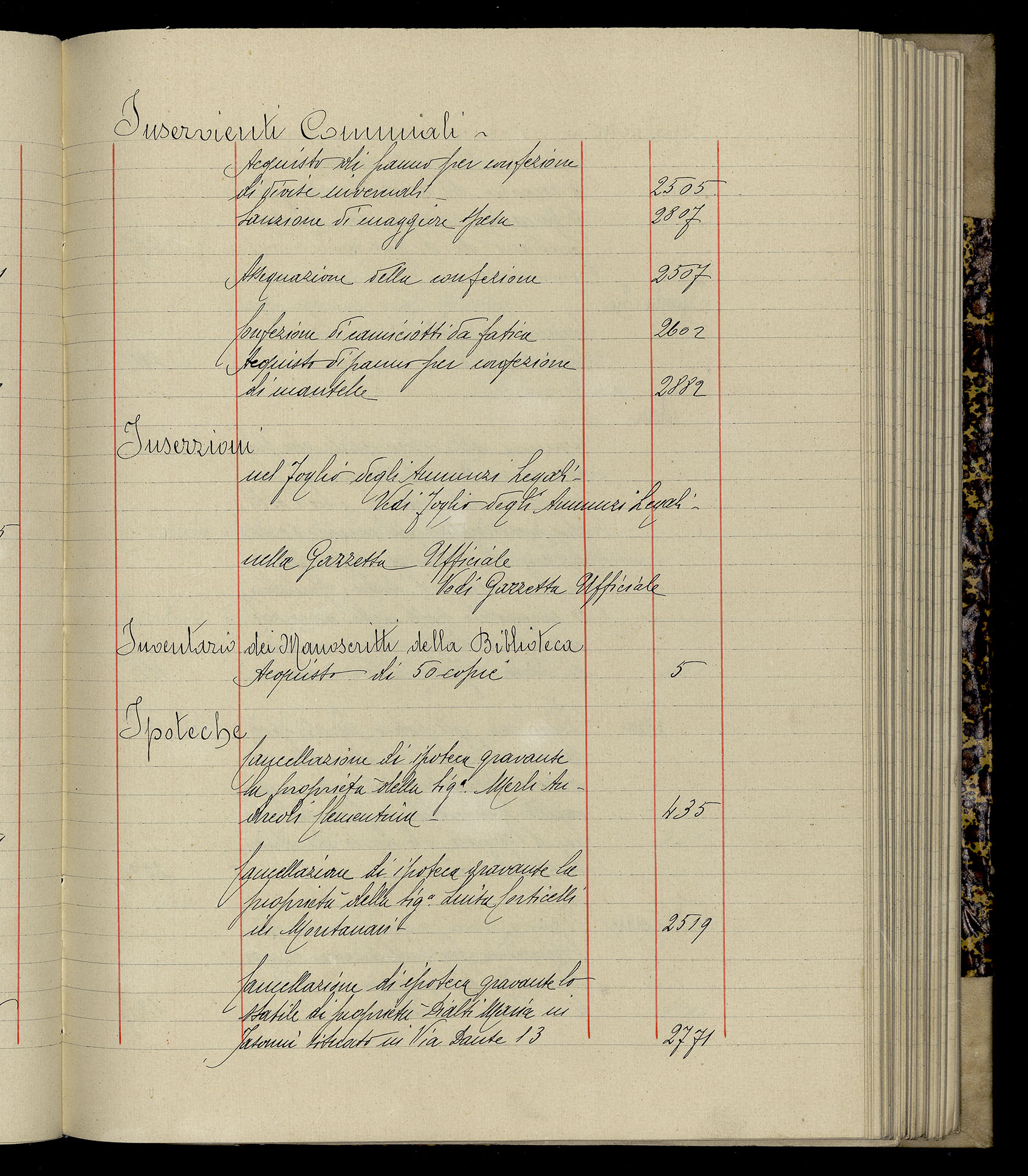 Indice volume 3.1.1927 - 30.3.1927