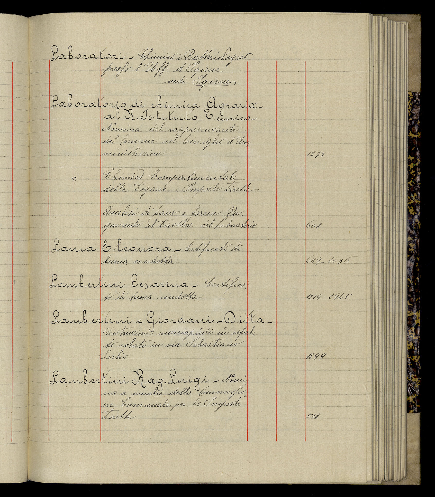 Indice volume 3.1.1927 - 30.3.1927