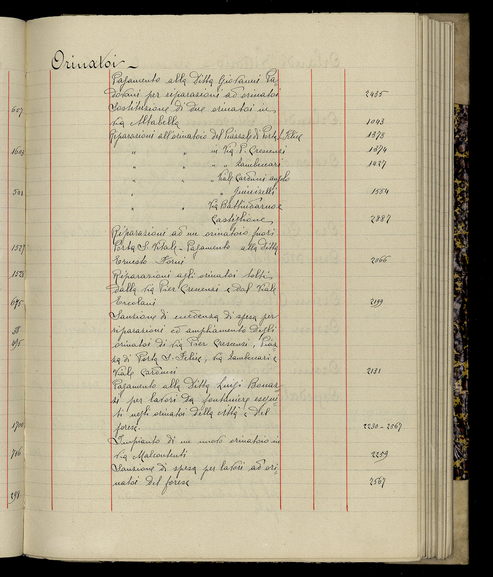 Indice volume 3.1.1927 - 30.3.1927