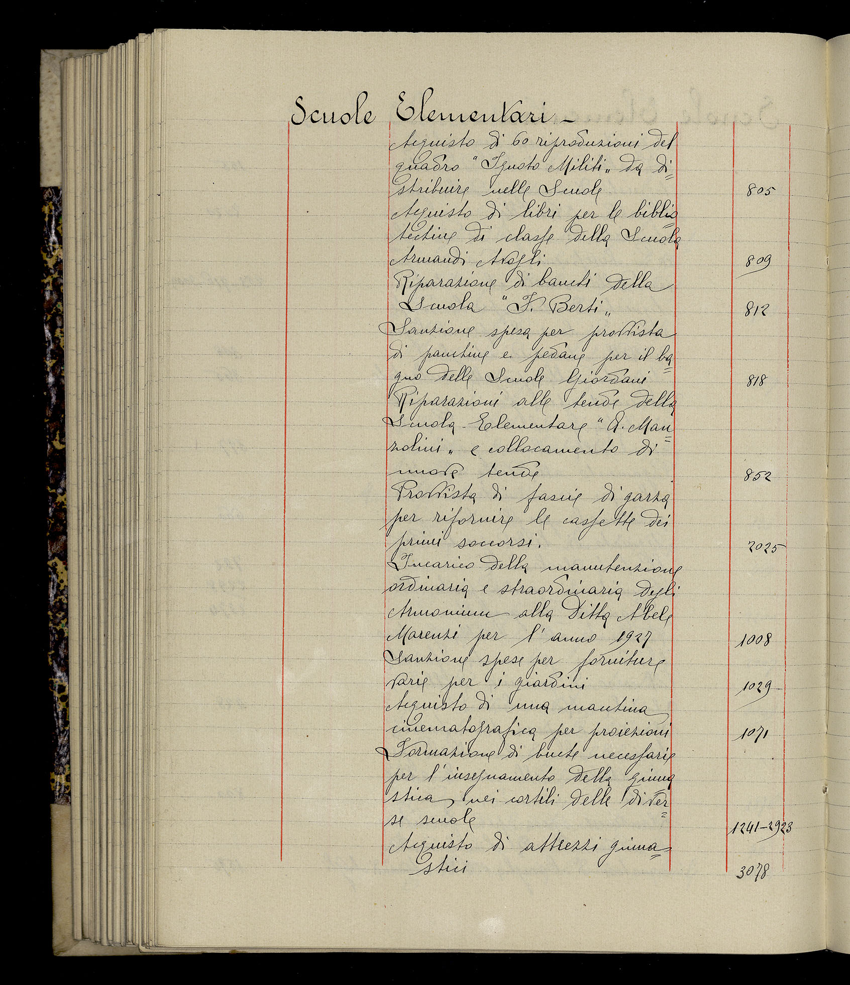 Indice volume 3.1.1927 - 30.3.1927