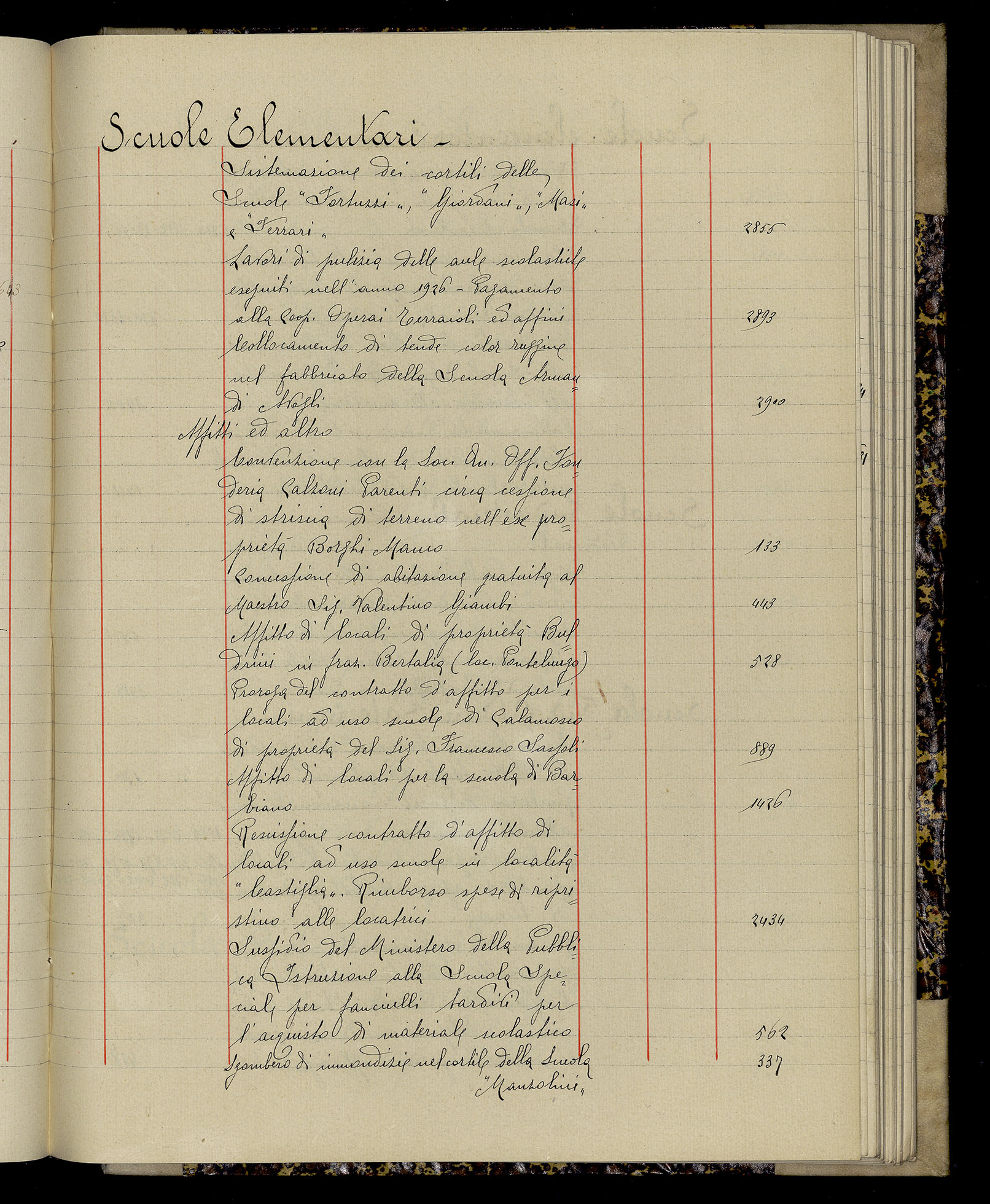 Indice volume 3.1.1927 - 30.3.1927