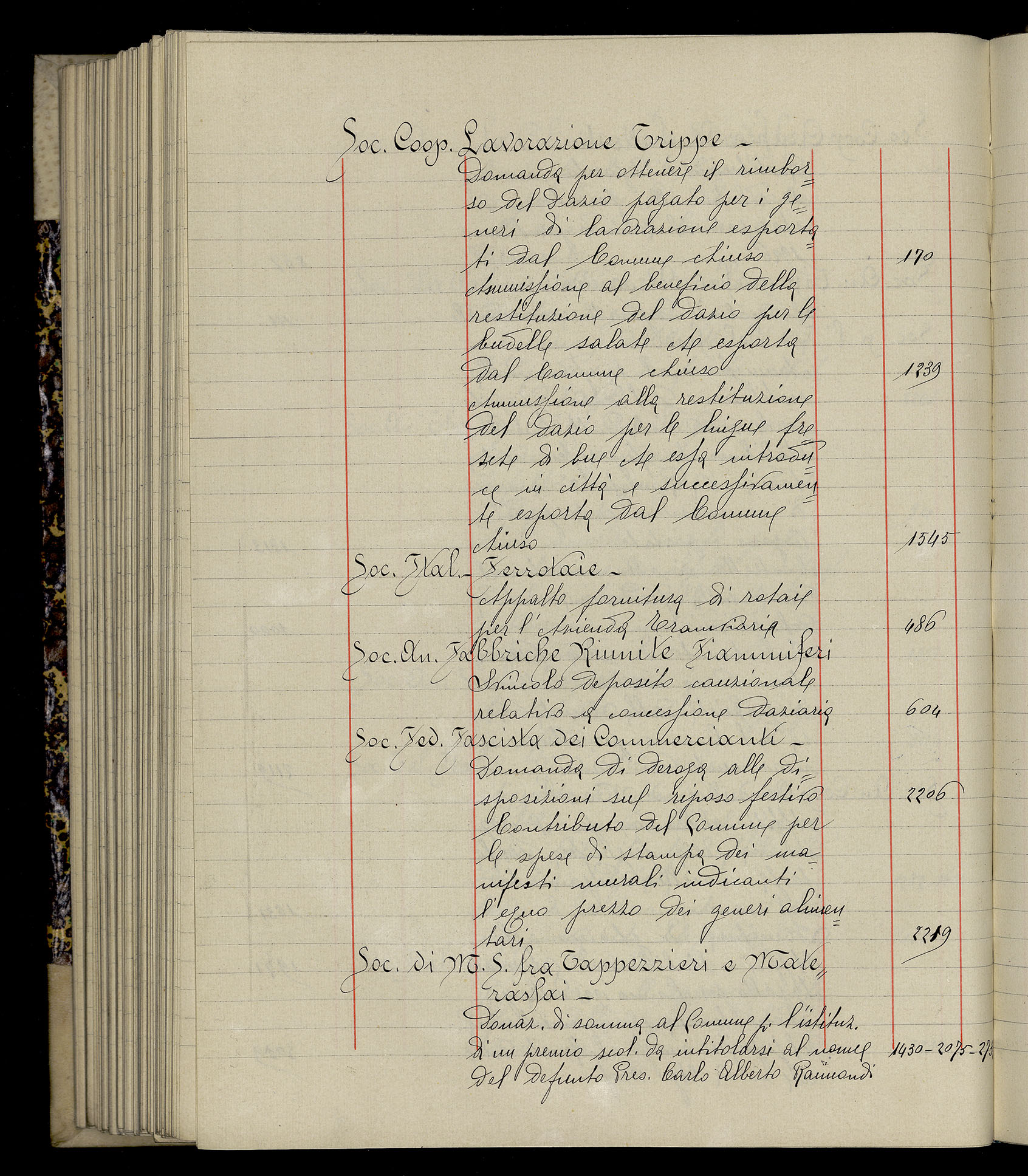 Indice volume 3.1.1927 - 30.3.1927