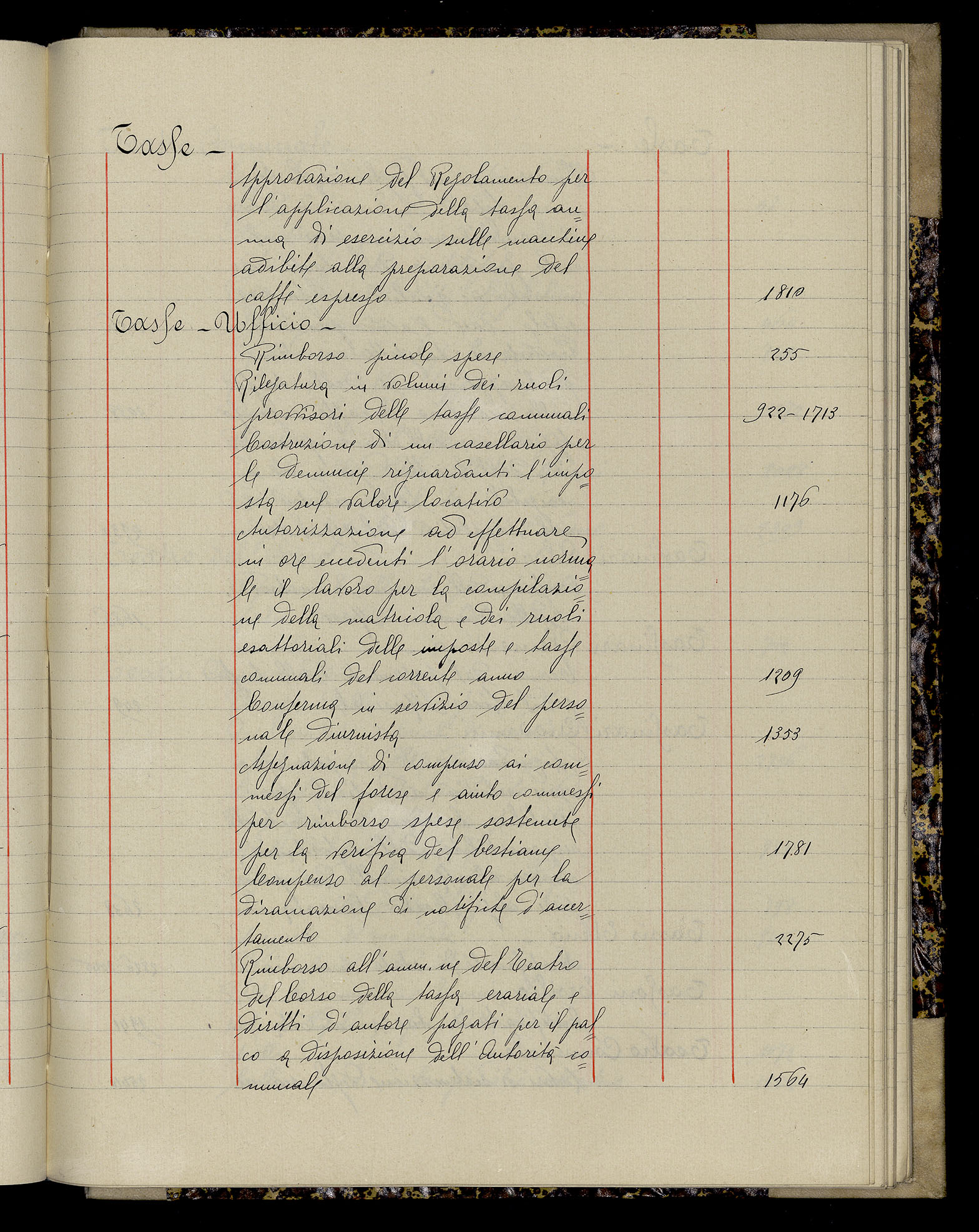 Indice volume 3.1.1927 - 30.3.1927