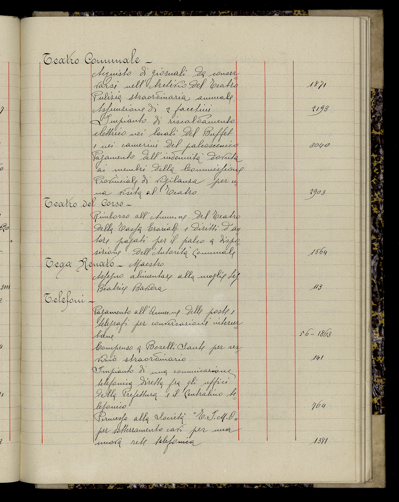 Indice volume 3.1.1927 - 30.3.1927