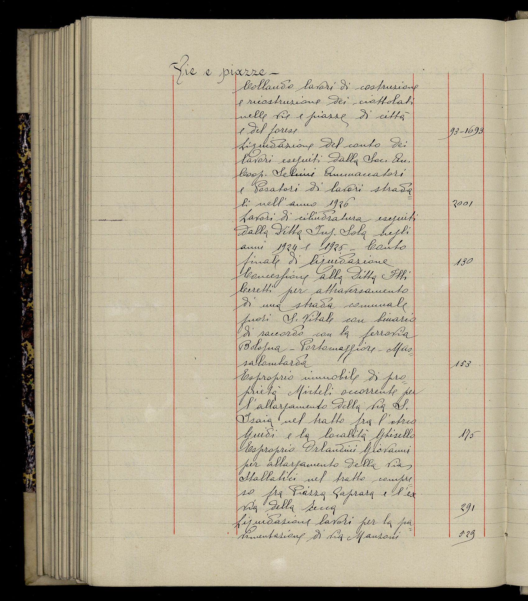 Indice volume 3.1.1927 - 30.3.1927