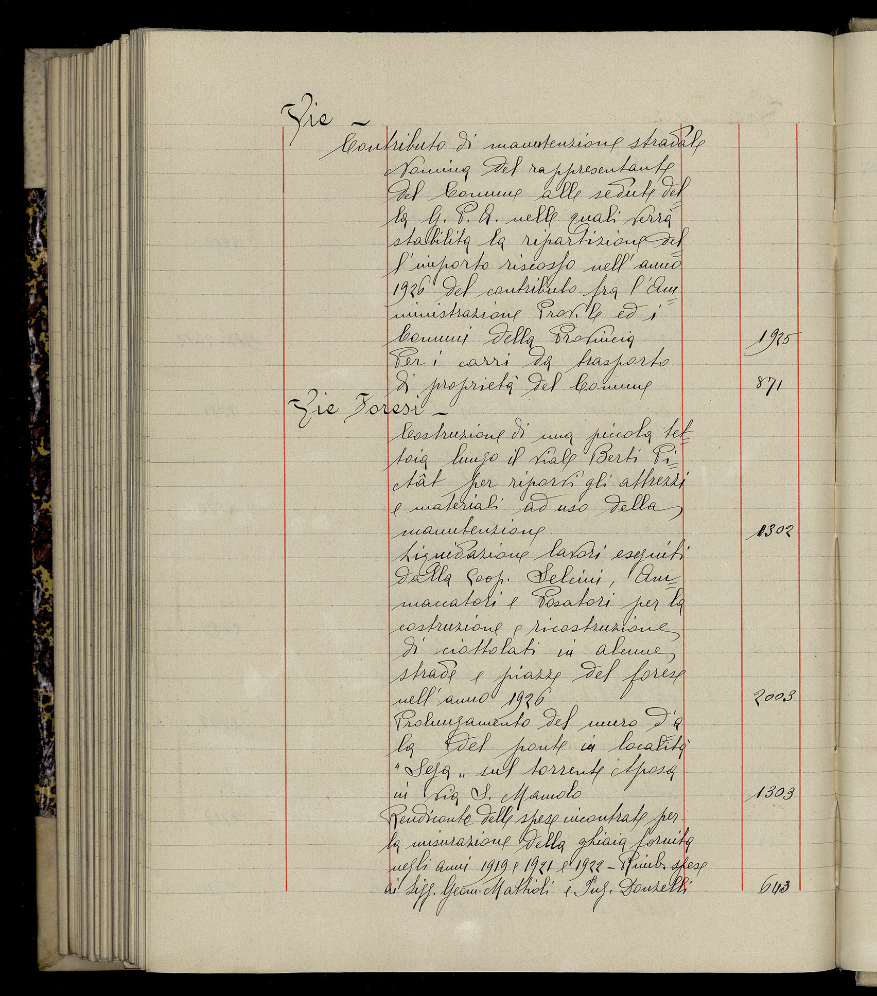 Indice volume 3.1.1927 - 30.3.1927