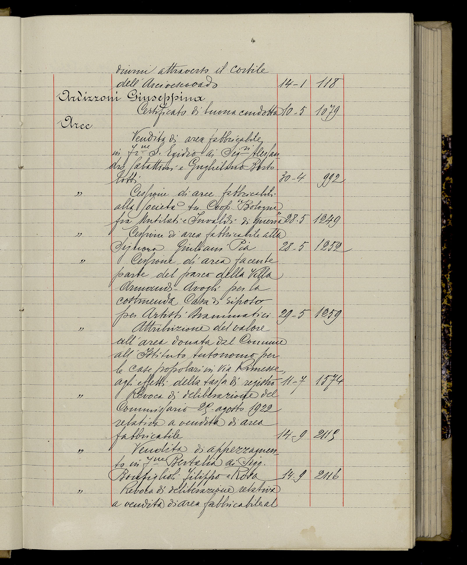 Indice volume 3.1.1929 - 30.3.1929