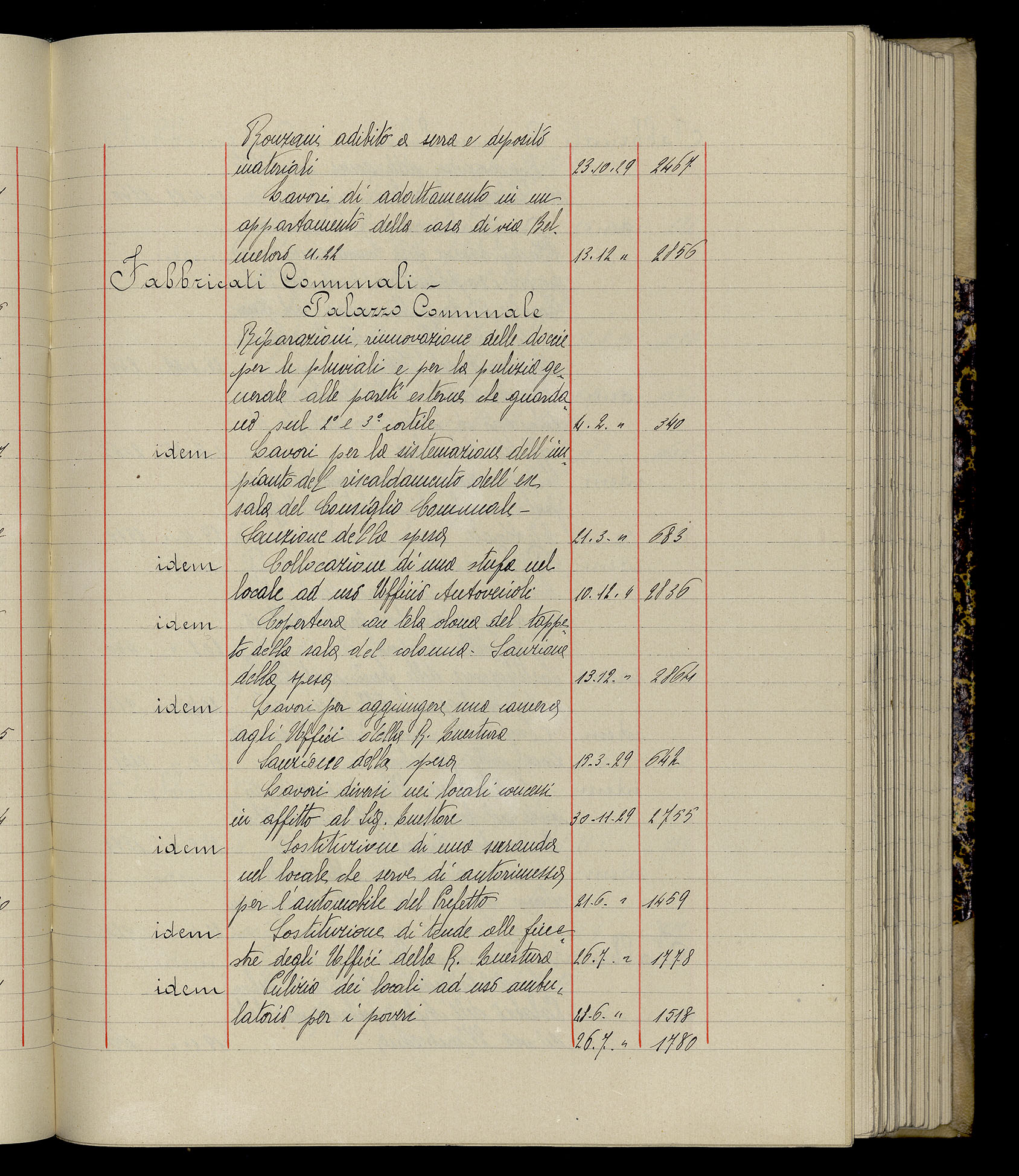 Indice volume 3.1.1929 - 30.3.1929