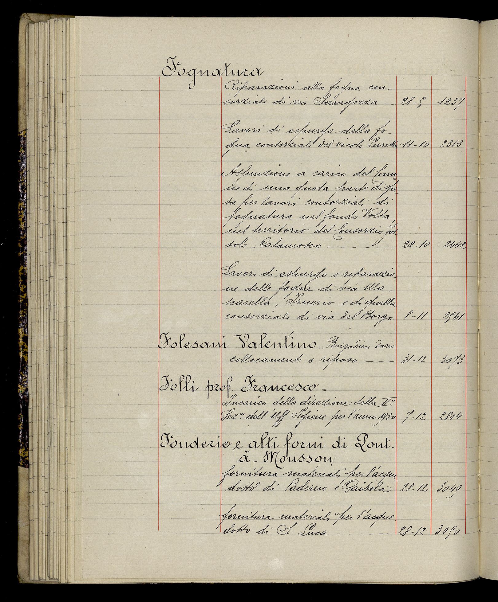 Indice volume 3.1.1929 - 30.3.1929