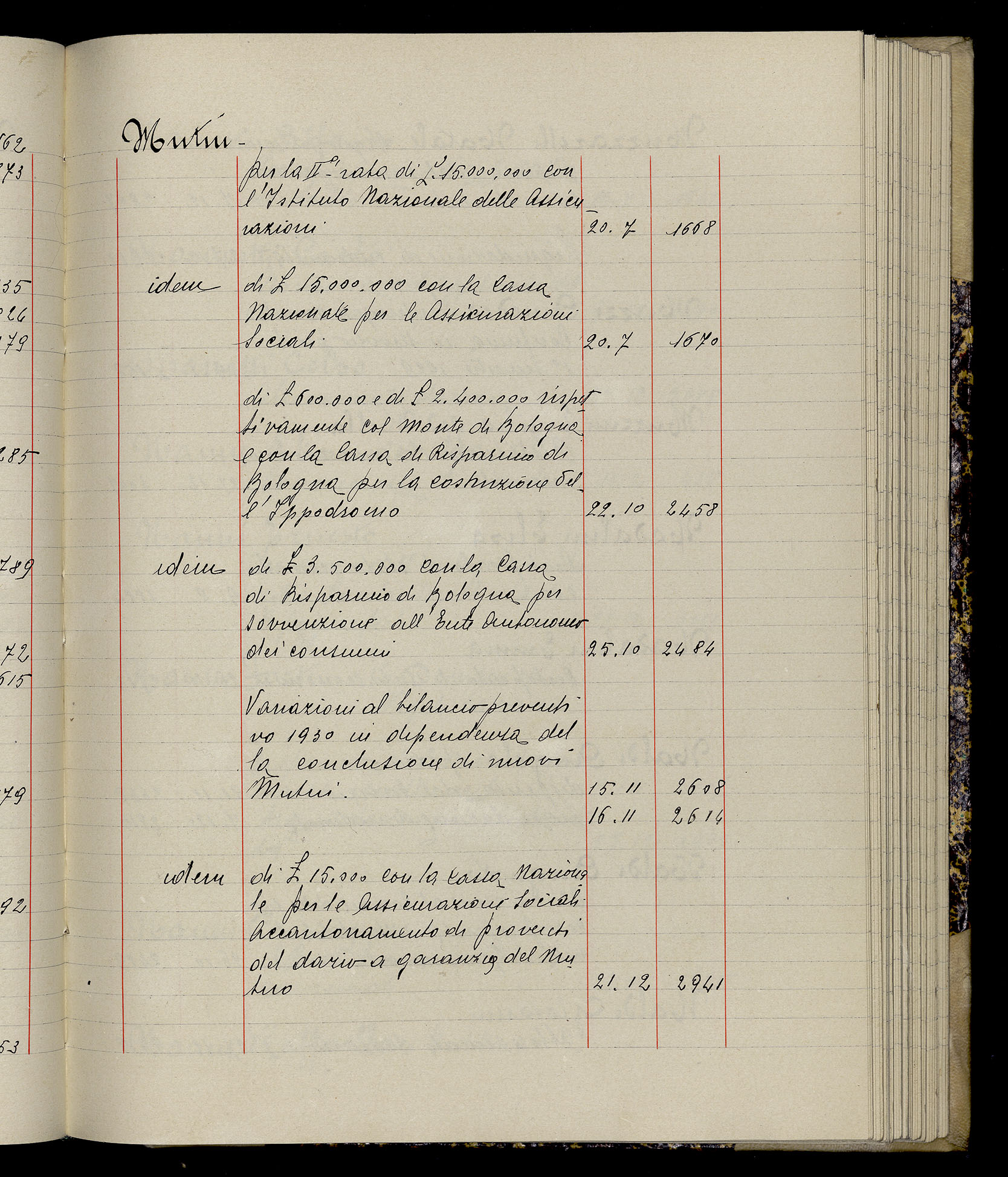 Indice volume 3.1.1929 - 30.3.1929