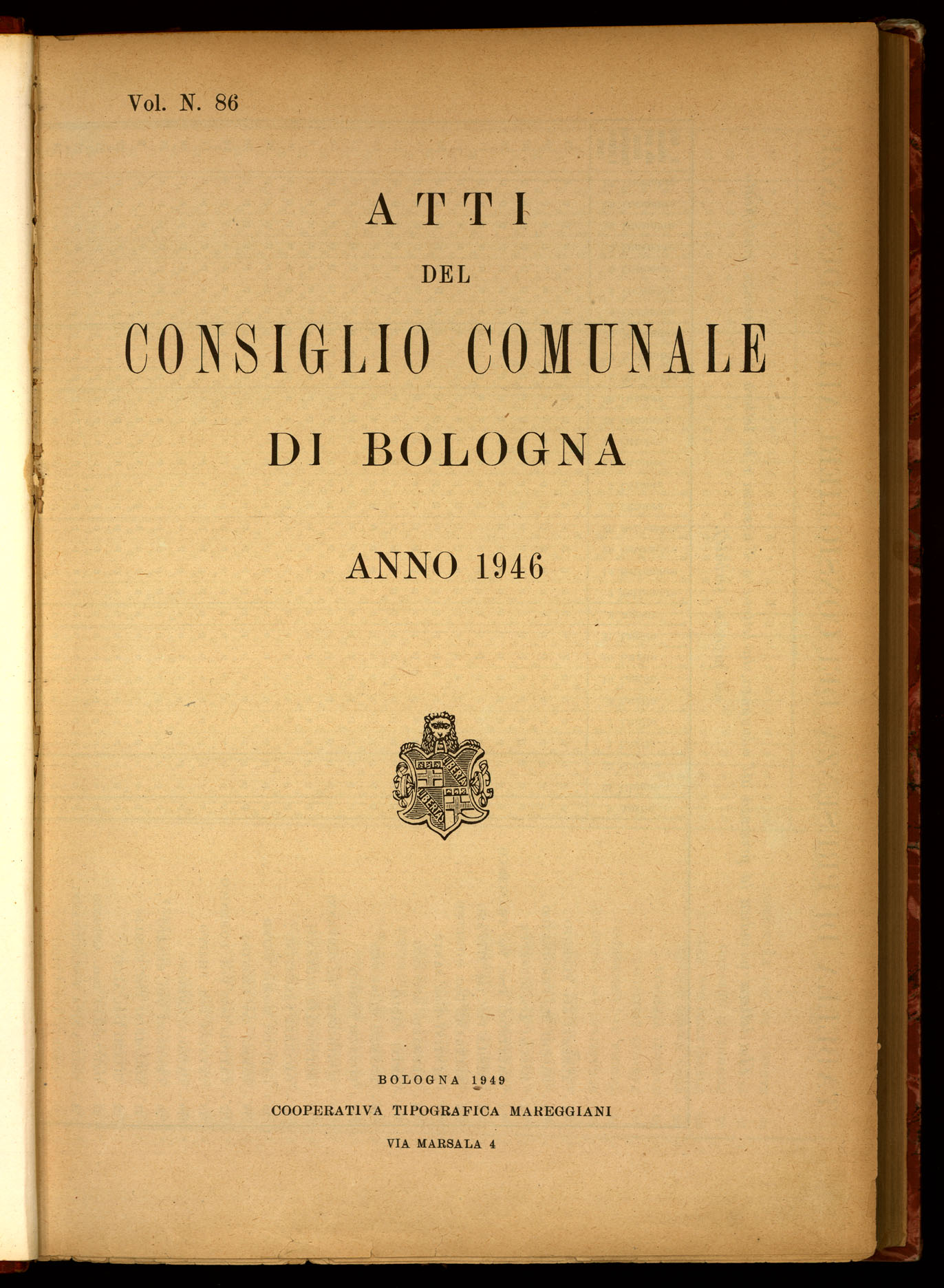 Indice volume 9.4.1946 - 23.12.1946