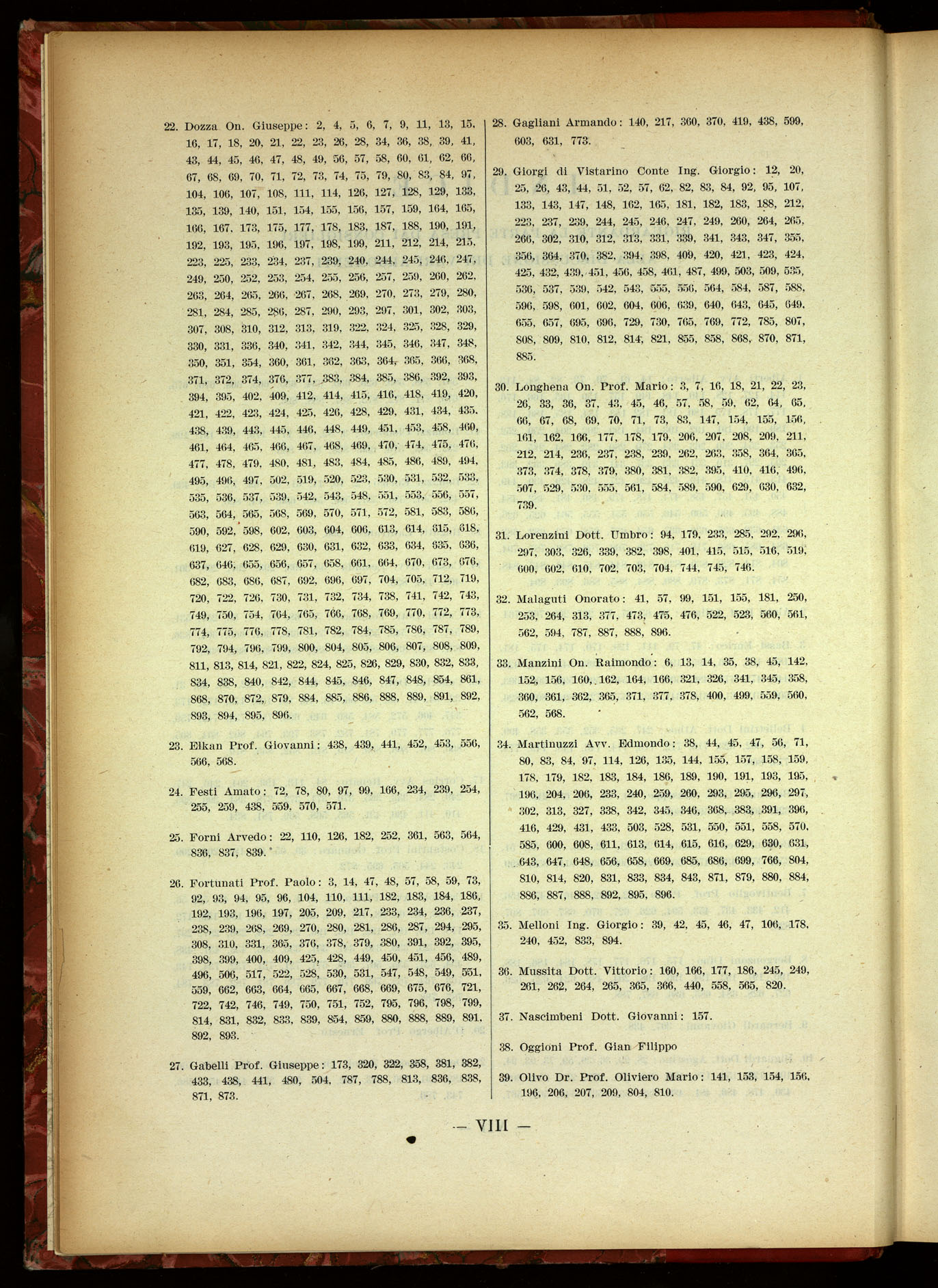 Indice volume 19.6.1951 - 29.12.1951