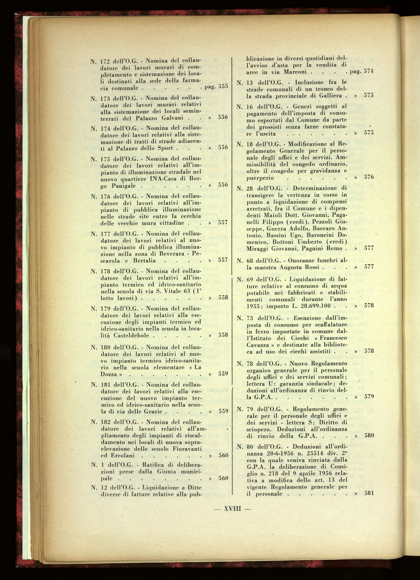 Indice volume 30.6.1956 - 29.12.1956