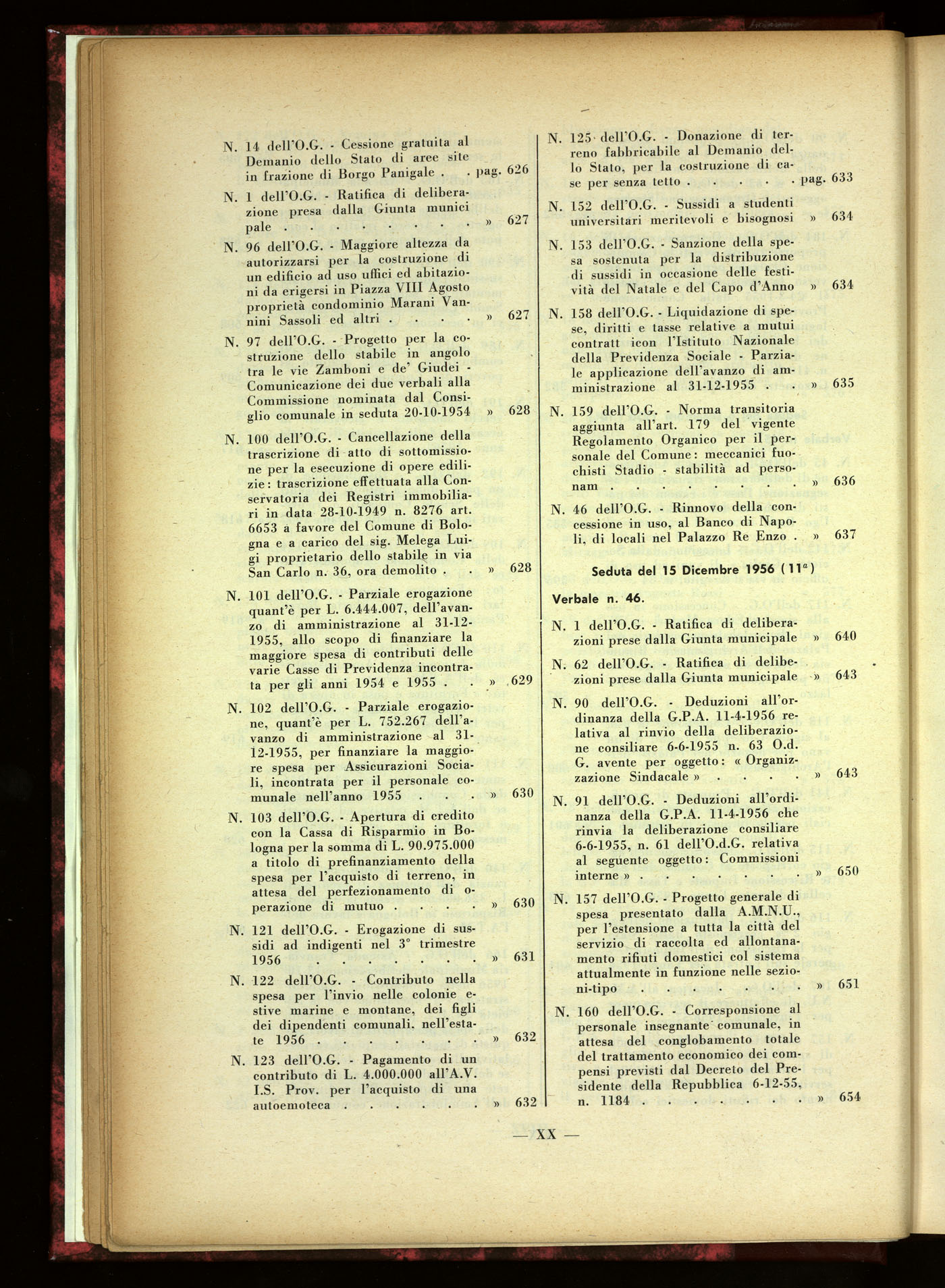 Indice volume 30.6.1956 - 29.12.1956