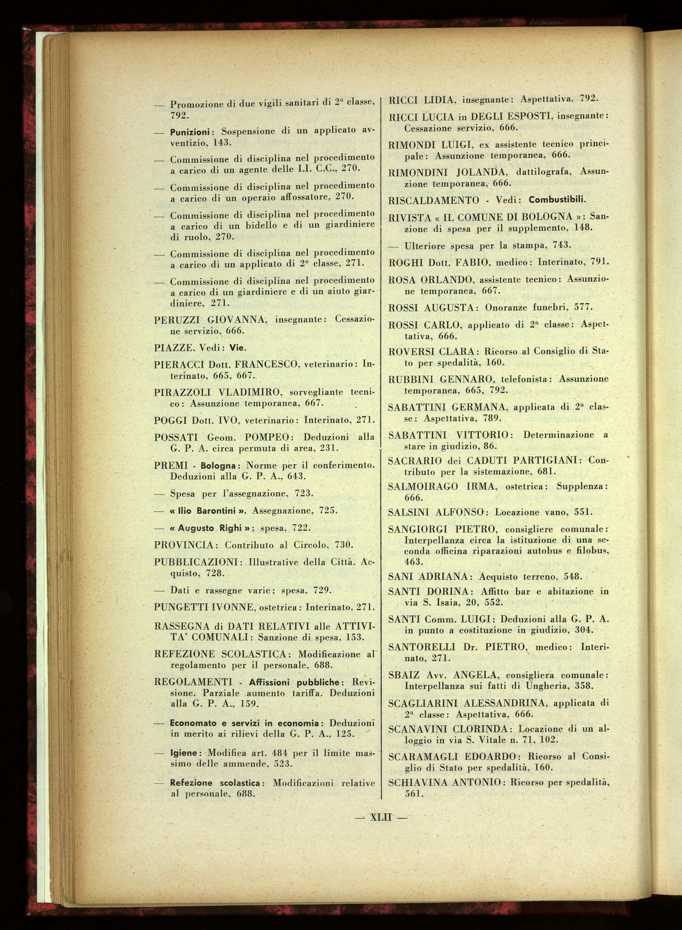 Indice volume 30.6.1956 - 29.12.1956