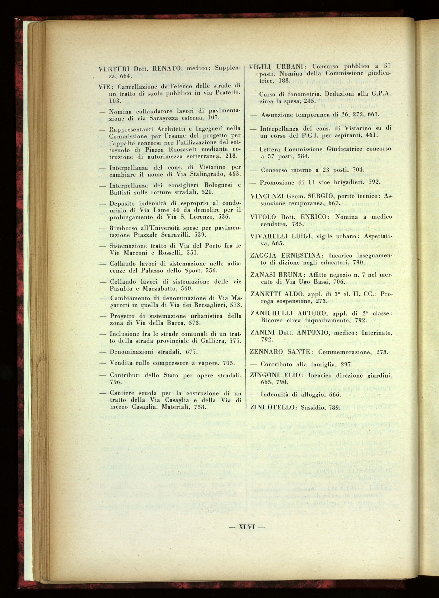 Indice volume 30.6.1956 - 29.12.1956