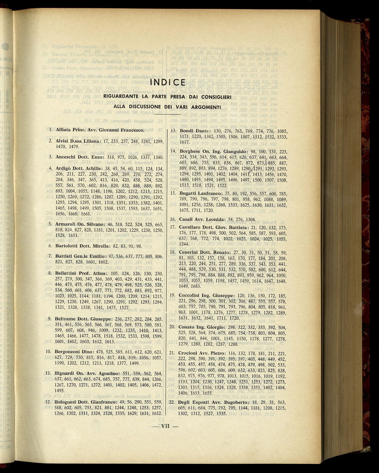 Indice volume 15.1.1959 - 23.6.1959
