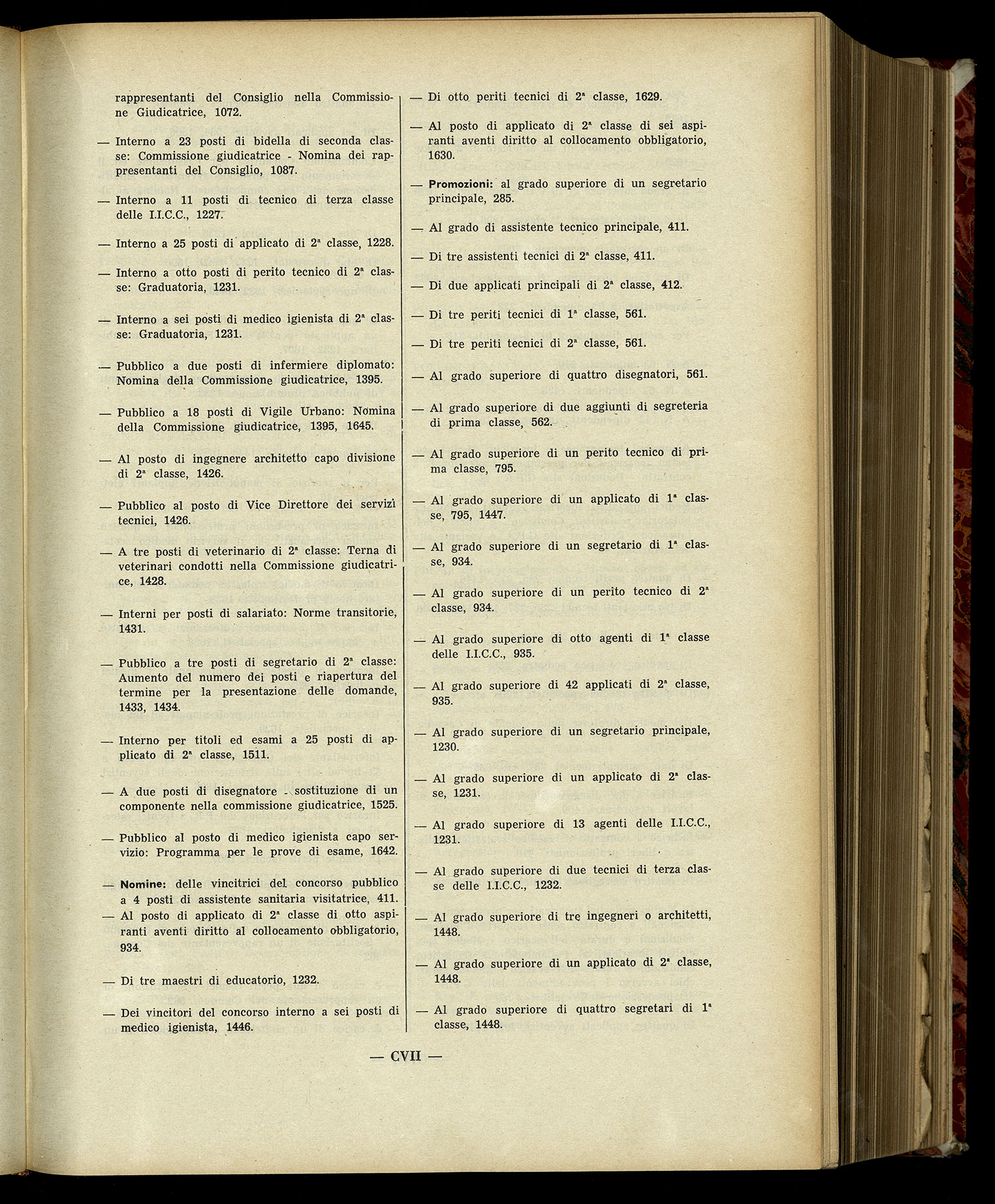 Indice volume 7.12.1960 - 30.6.1961