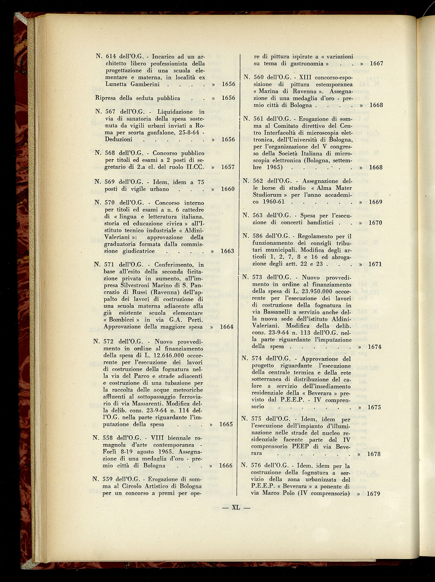 Indice volume 6.2.1965 - 30.6.1965