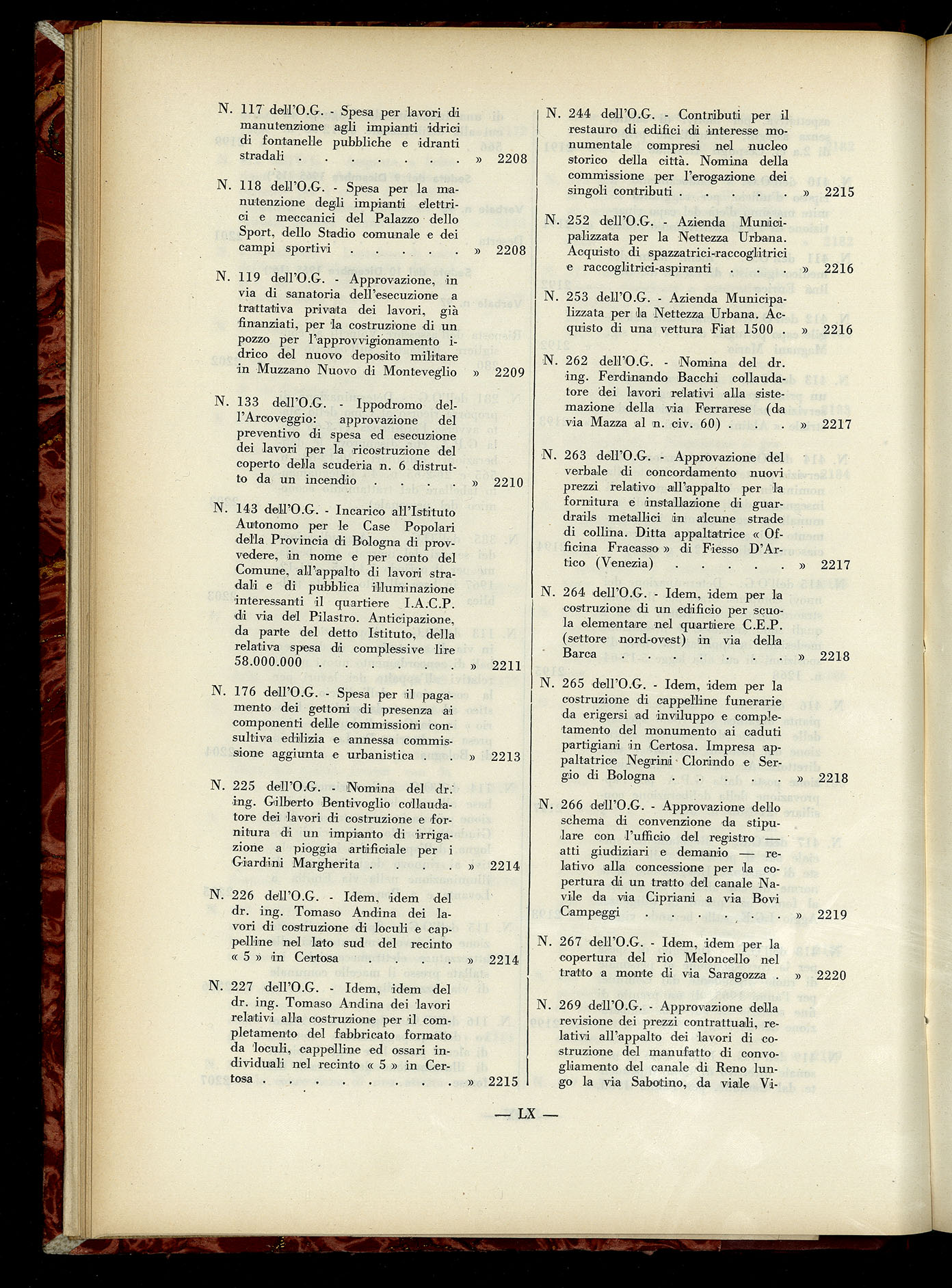 Indice volume 6.2.1965 - 30.6.1965