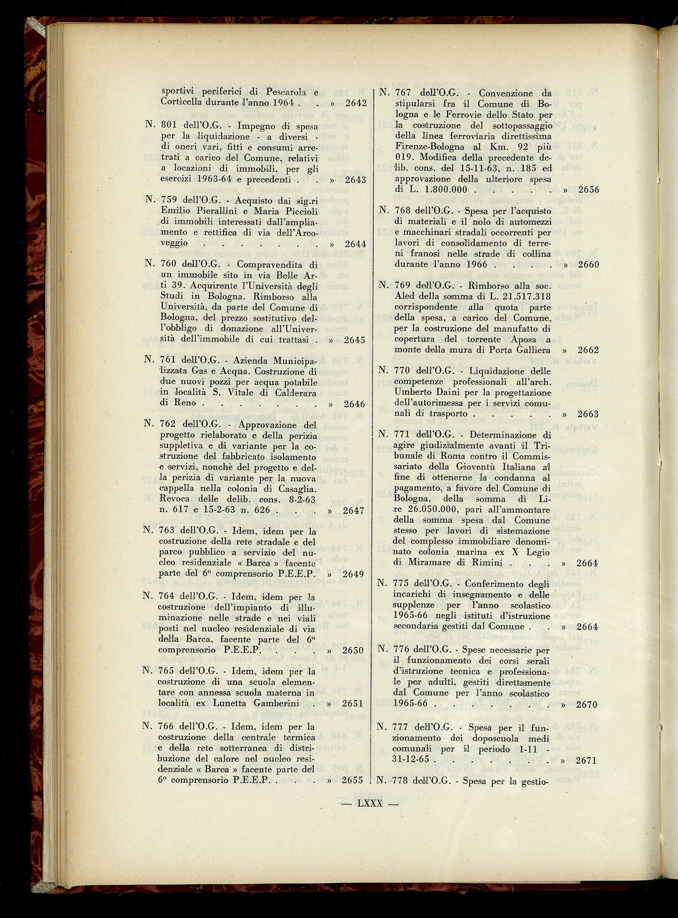 Indice volume 6.2.1965 - 30.6.1965