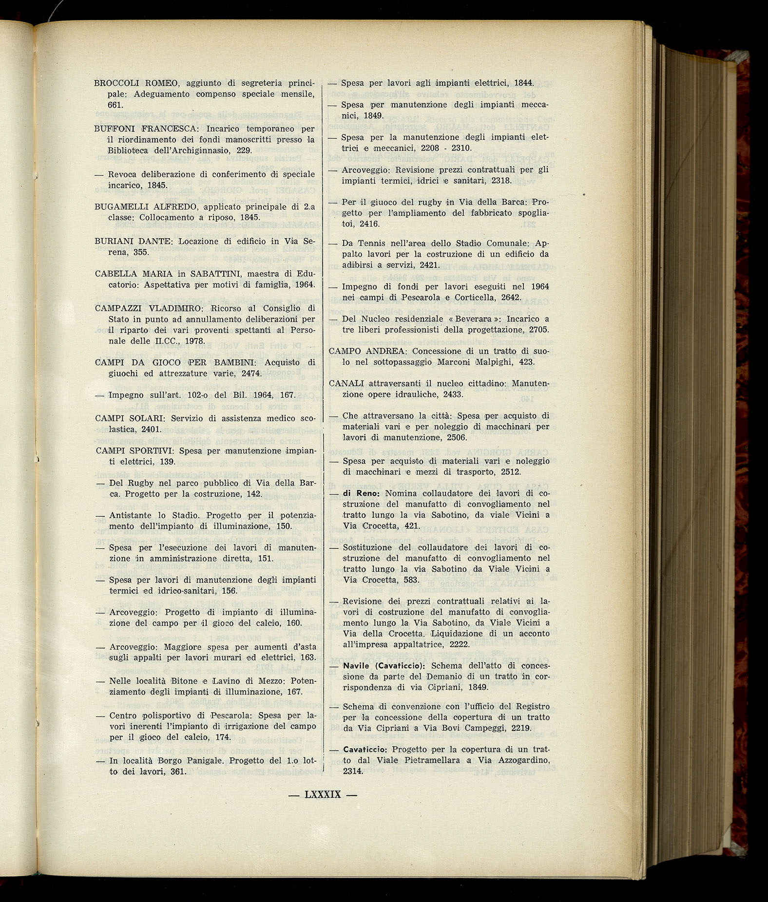 Indice volume 6.2.1965 - 30.6.1965