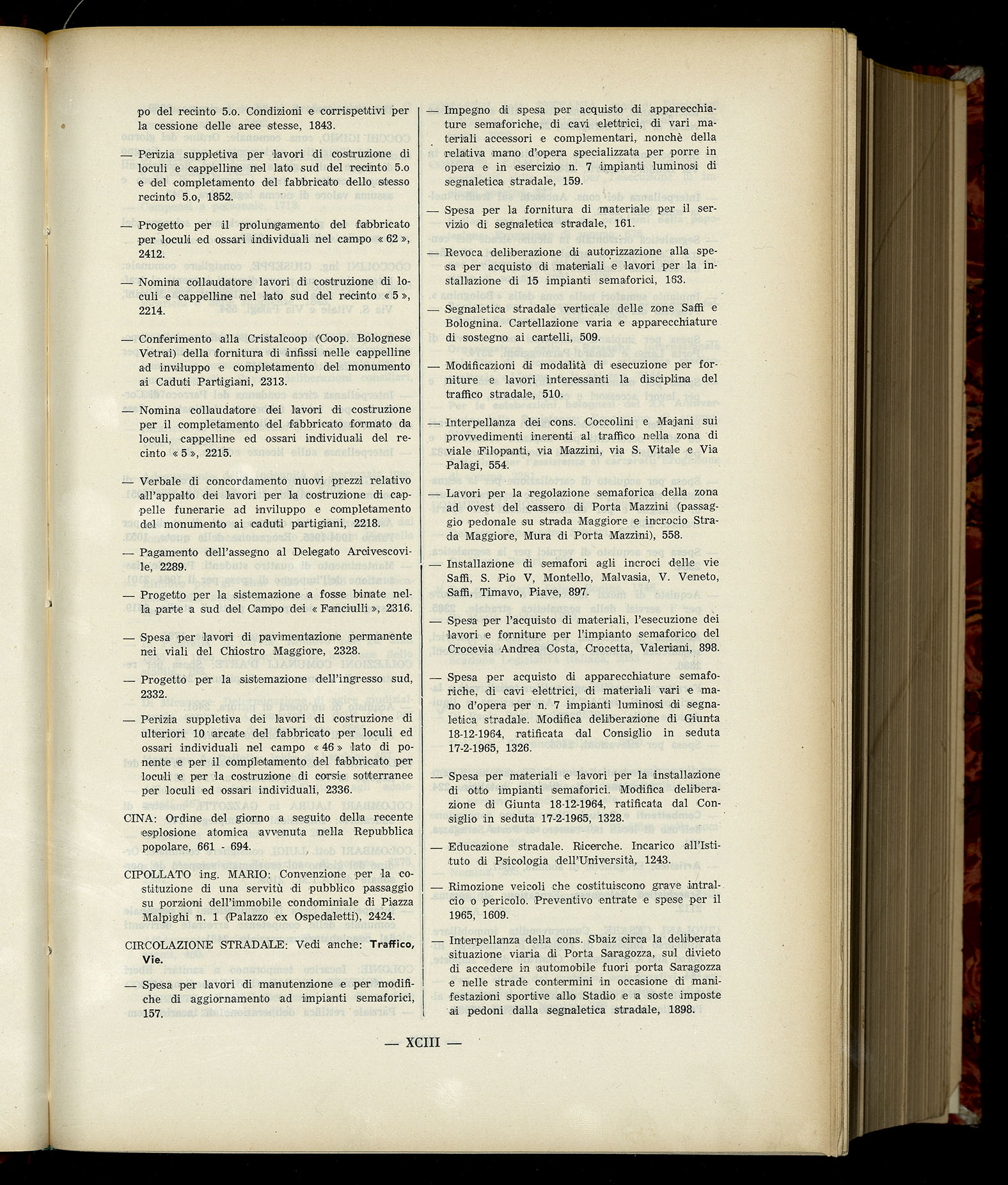 Indice volume 6.2.1965 - 30.6.1965