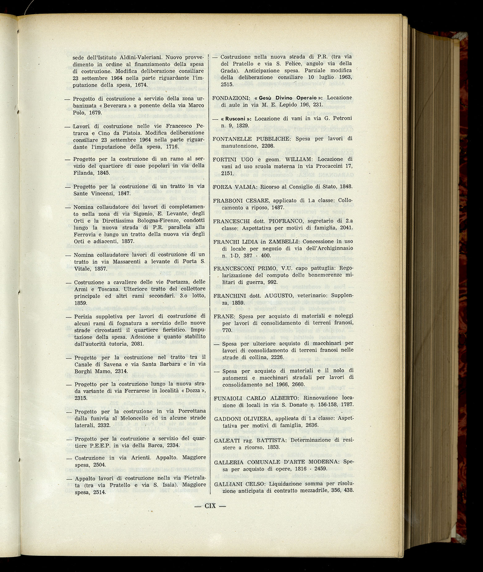 Indice volume 6.2.1965 - 30.6.1965