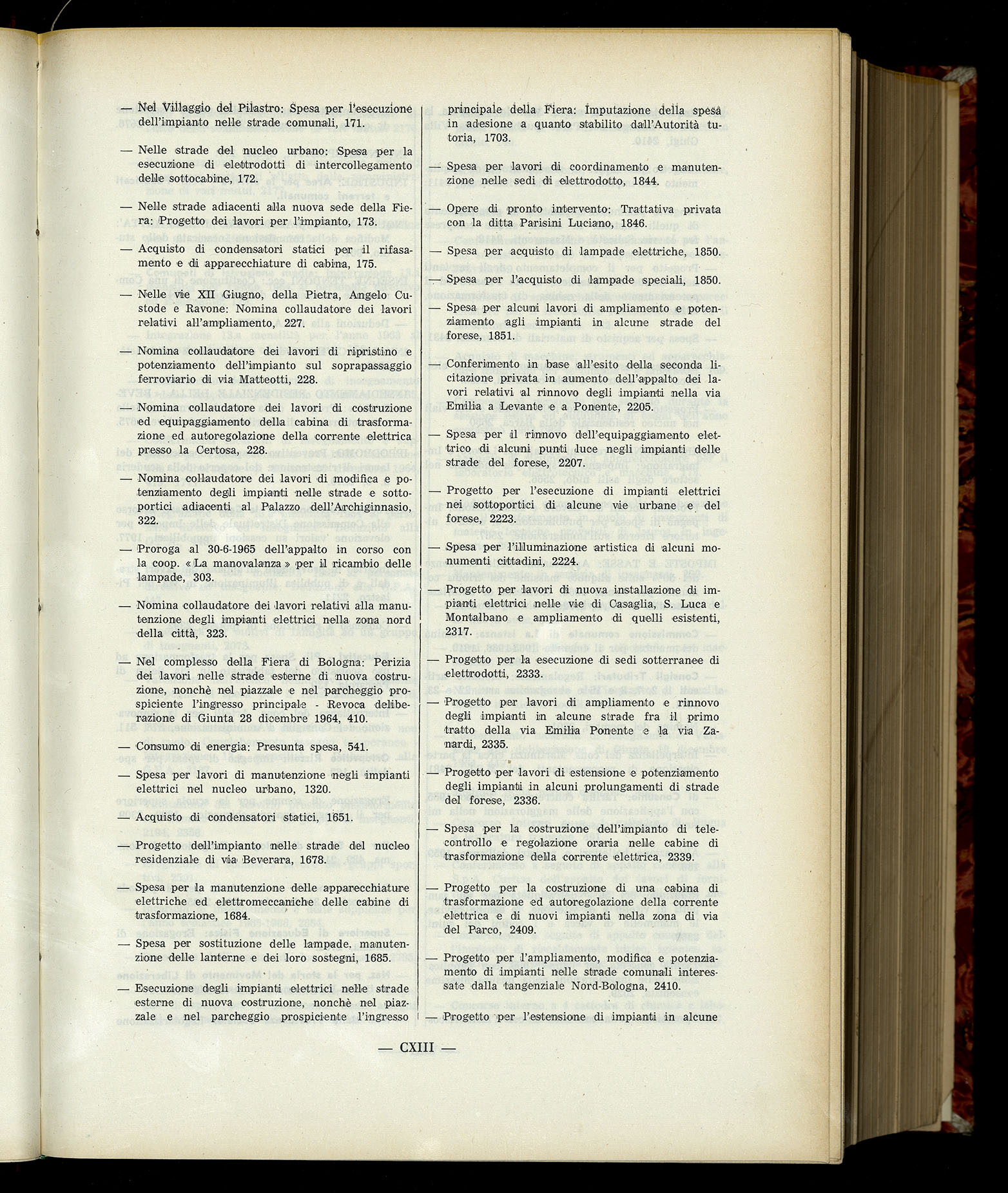 Indice volume 6.2.1965 - 30.6.1965