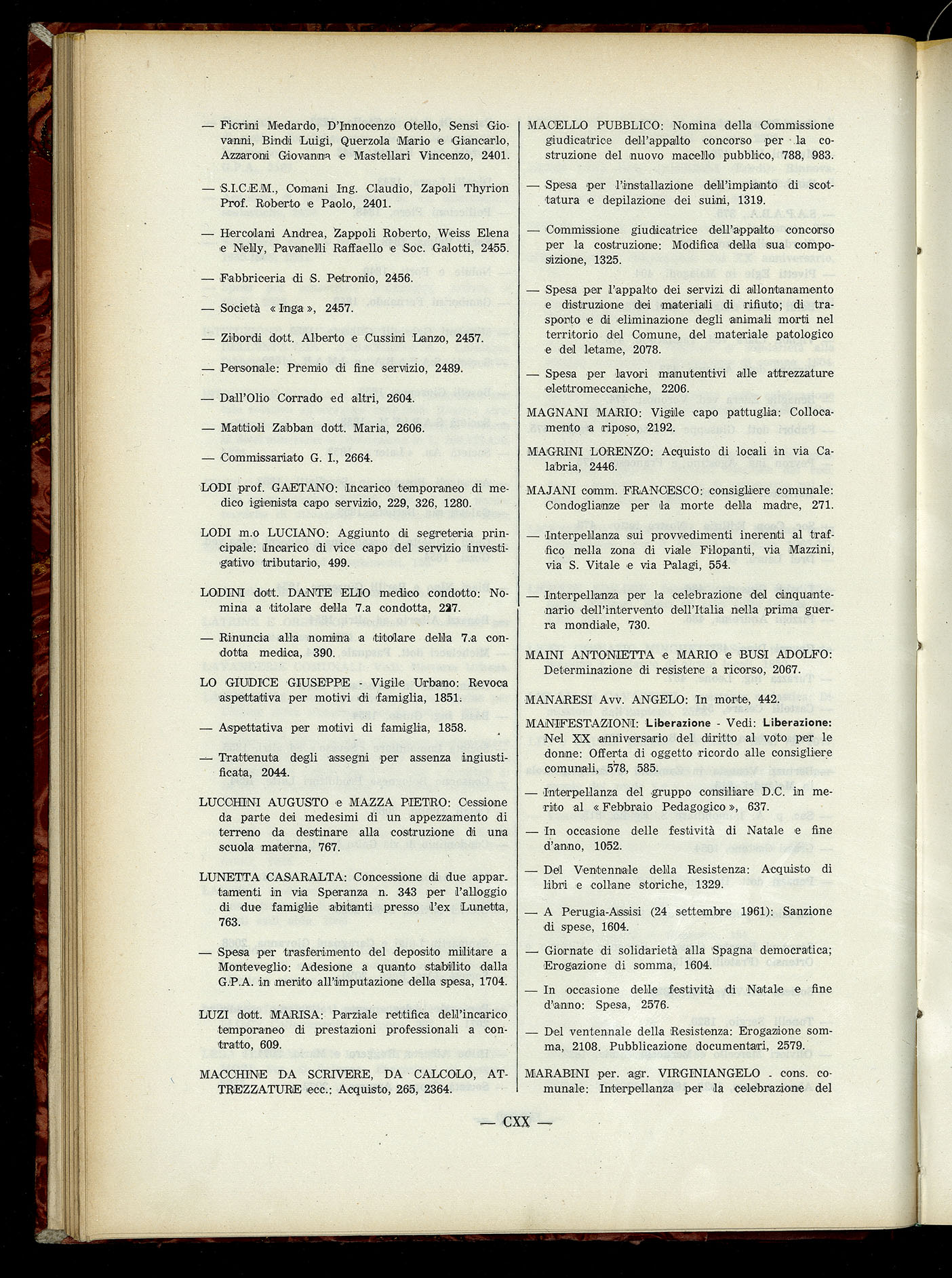 Indice volume 6.2.1965 - 30.6.1965