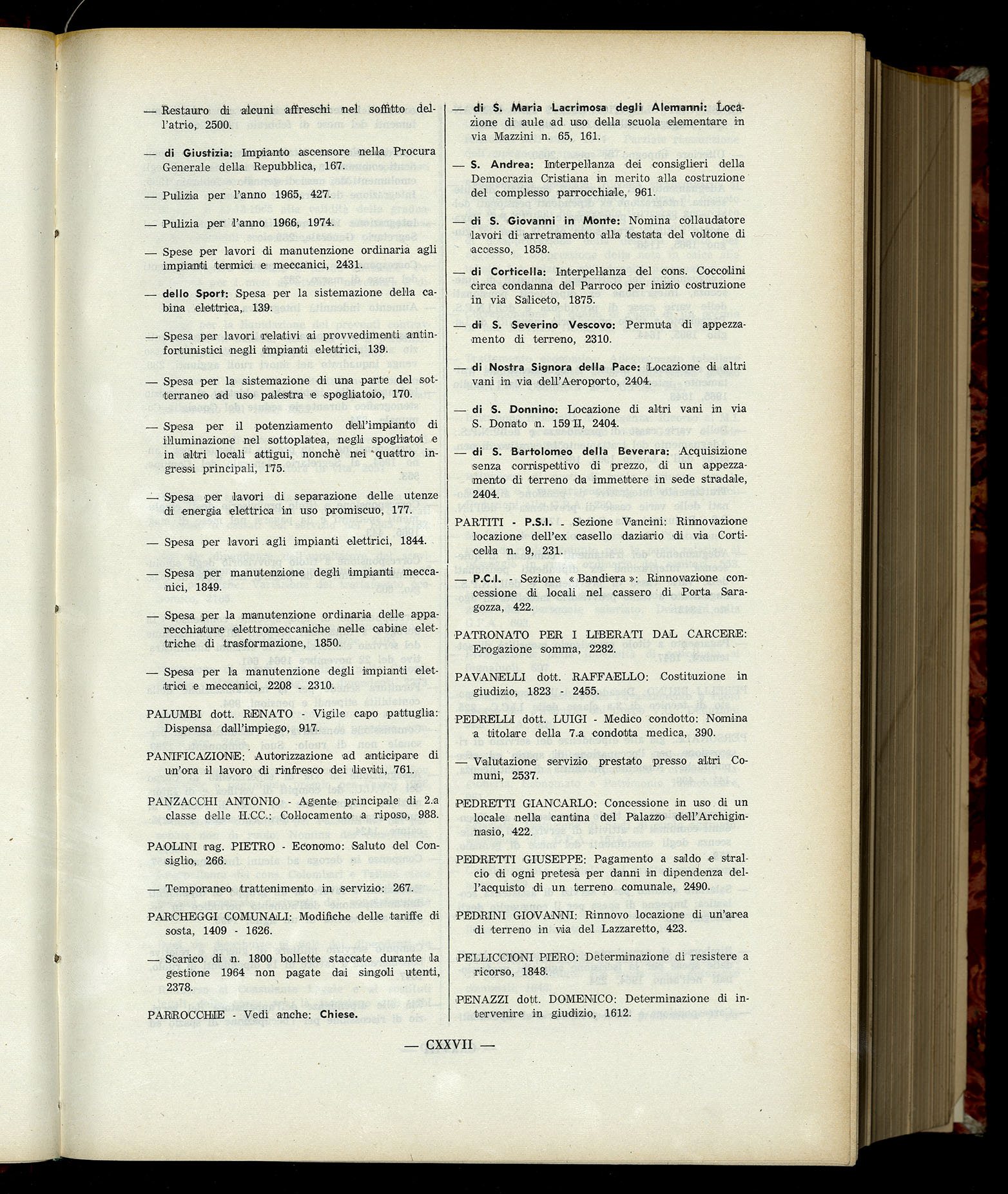 Indice volume 6.2.1965 - 30.6.1965