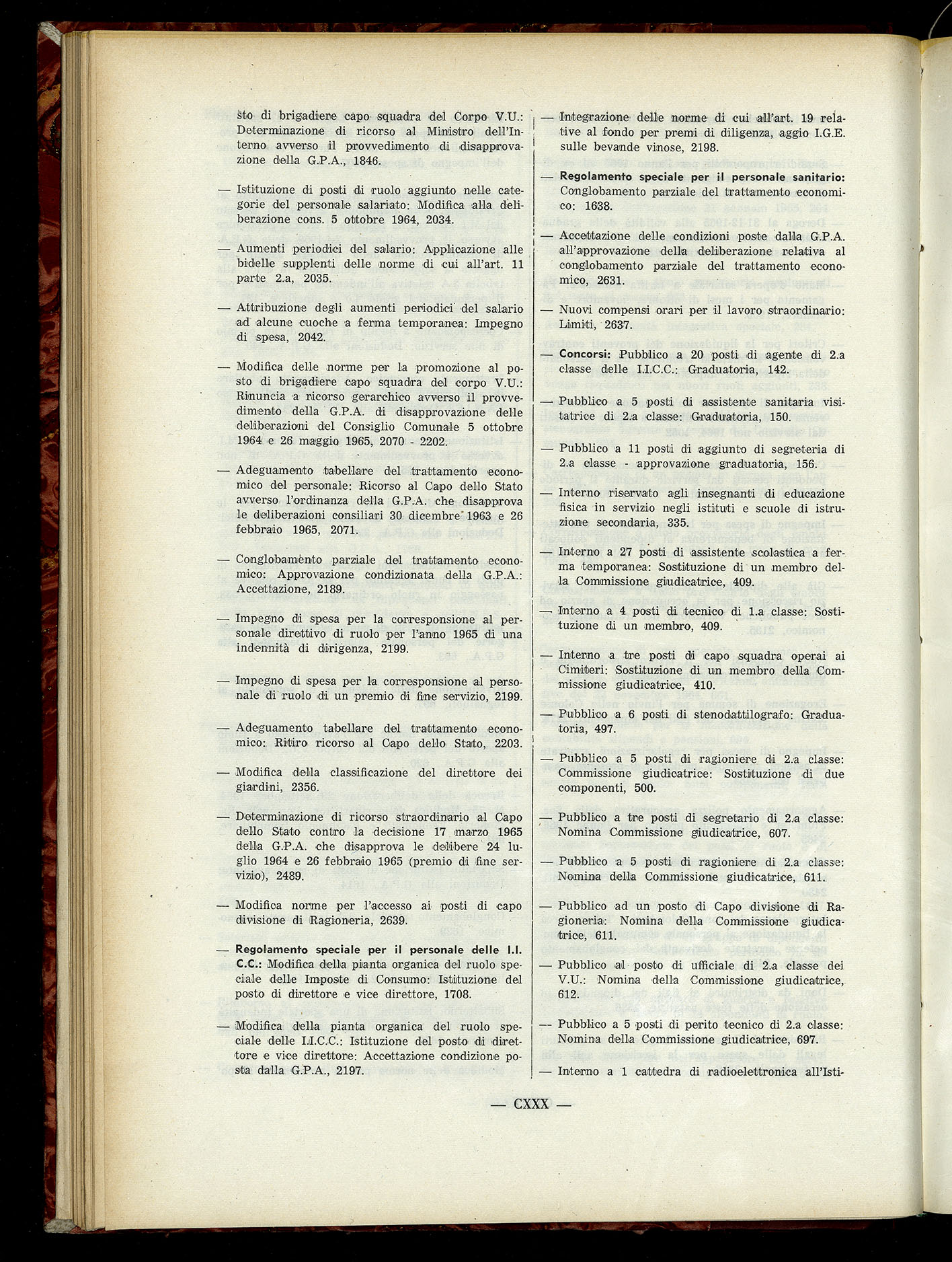 Indice volume 6.2.1965 - 30.6.1965