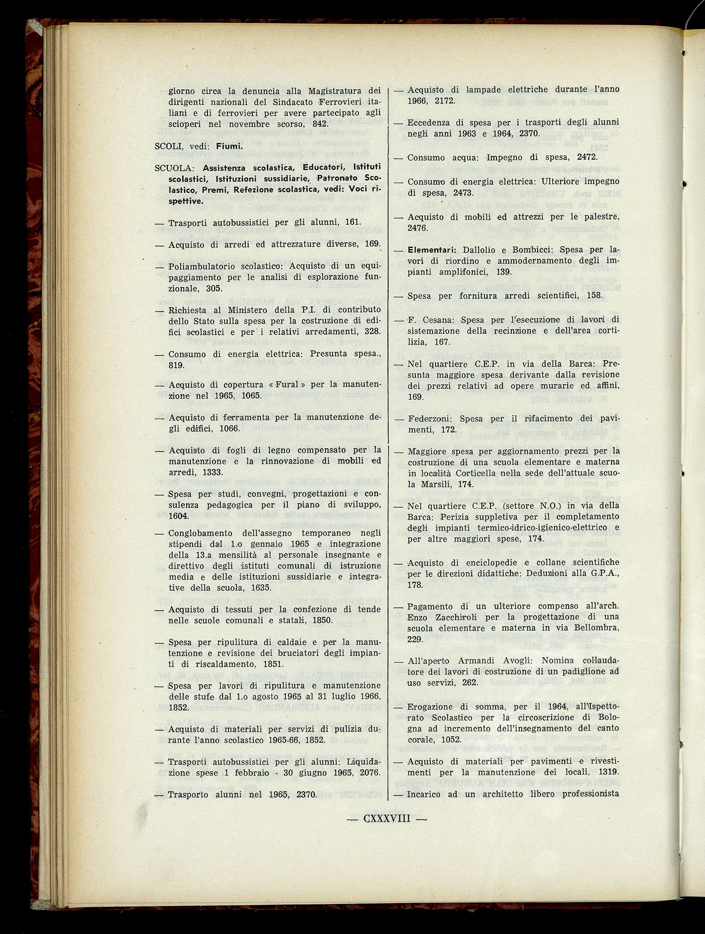 Indice volume 6.2.1965 - 30.6.1965