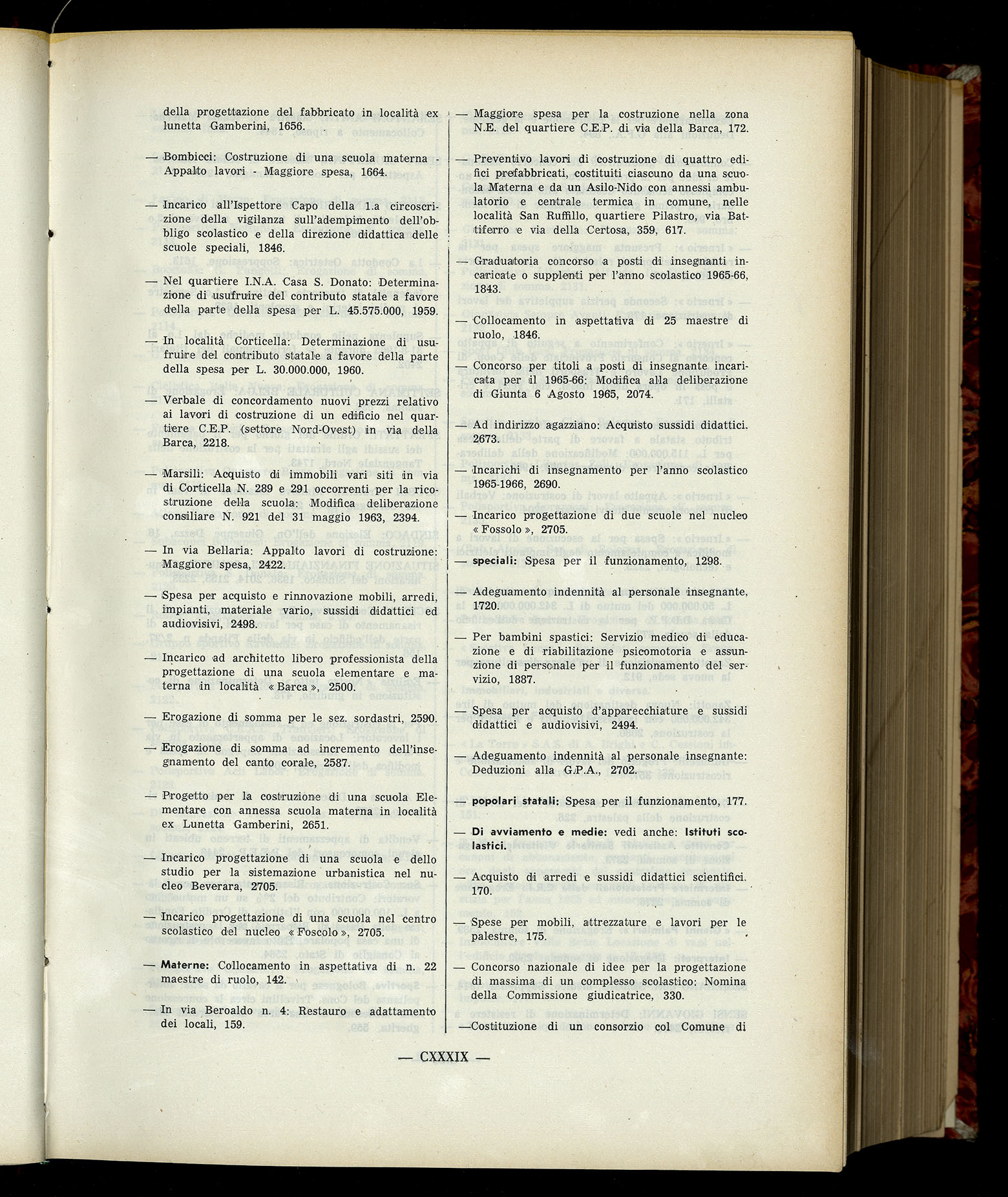 Indice volume 6.2.1965 - 30.6.1965