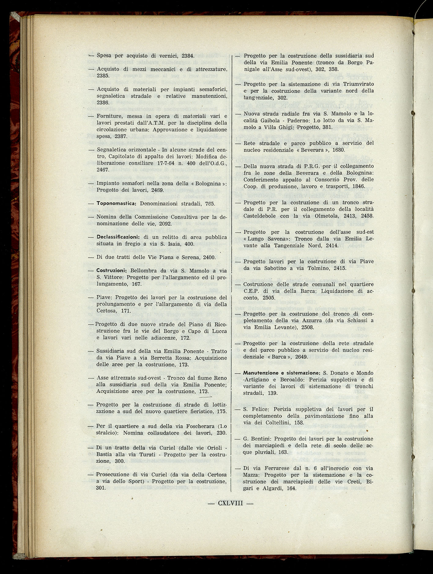 Indice volume 6.2.1965 - 30.6.1965