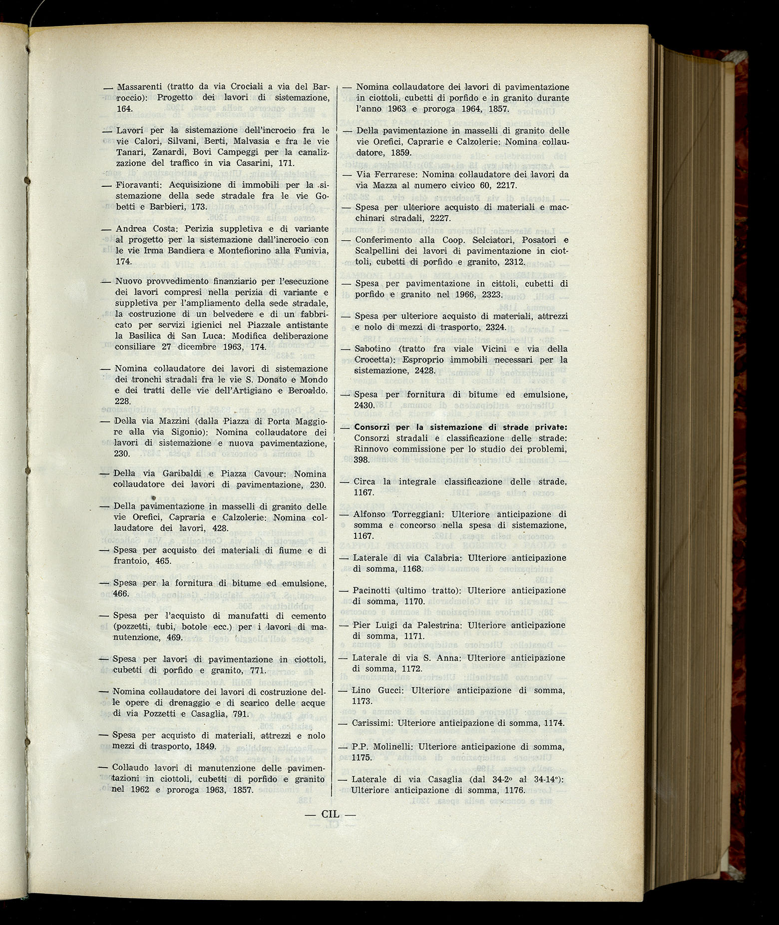 Indice volume 6.2.1965 - 30.6.1965